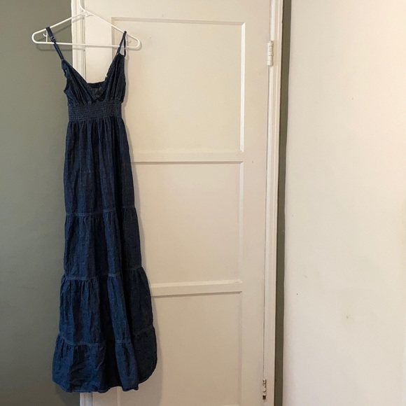 Blue Asphalt Navy Blue Tiered Maxi Dress - Picture 2 of 16
